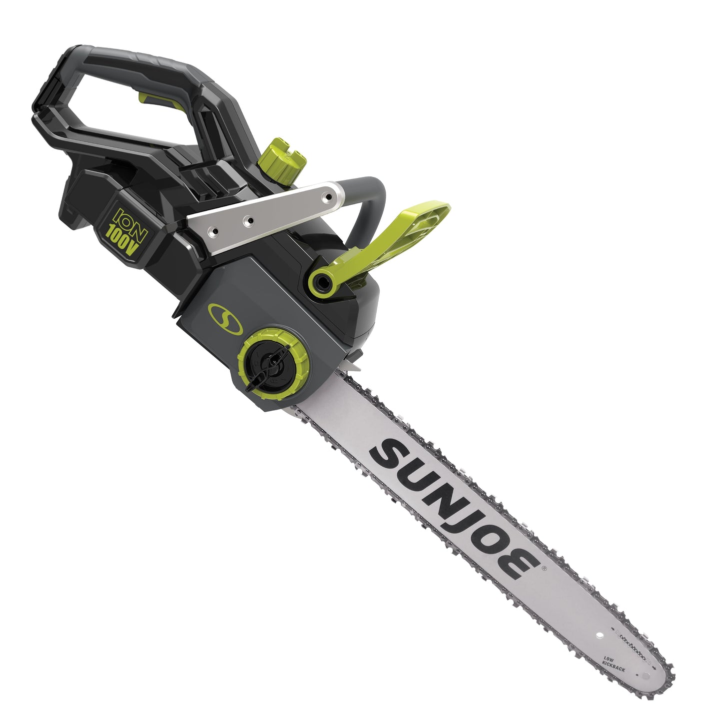 Sun Joe iON100V-18CS-CT 100-Volt iONPRO Cordless Brushless Handheld Chain Saw, 18-Inch, Tool Only