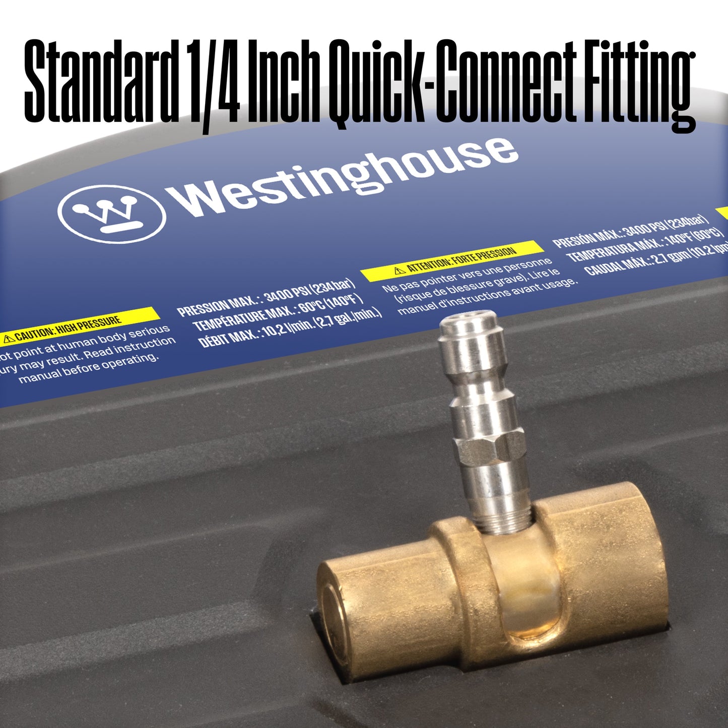 Westinghouse Universal 15” Pressure Washer Surface Cleaner Attachment - 3400 Psi, ¼” Connector