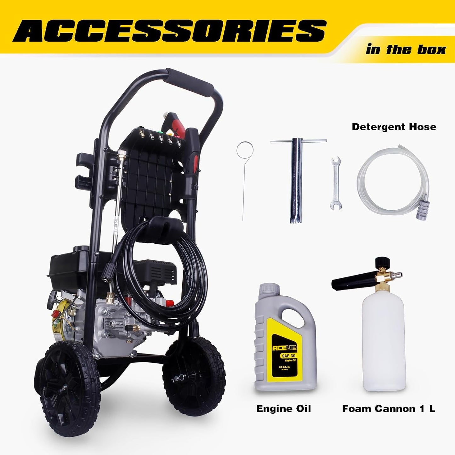 Aceup Energy 3400 PSI at 2.6 GPM Gas Pressure Washer, 212CC, EPA Compliant