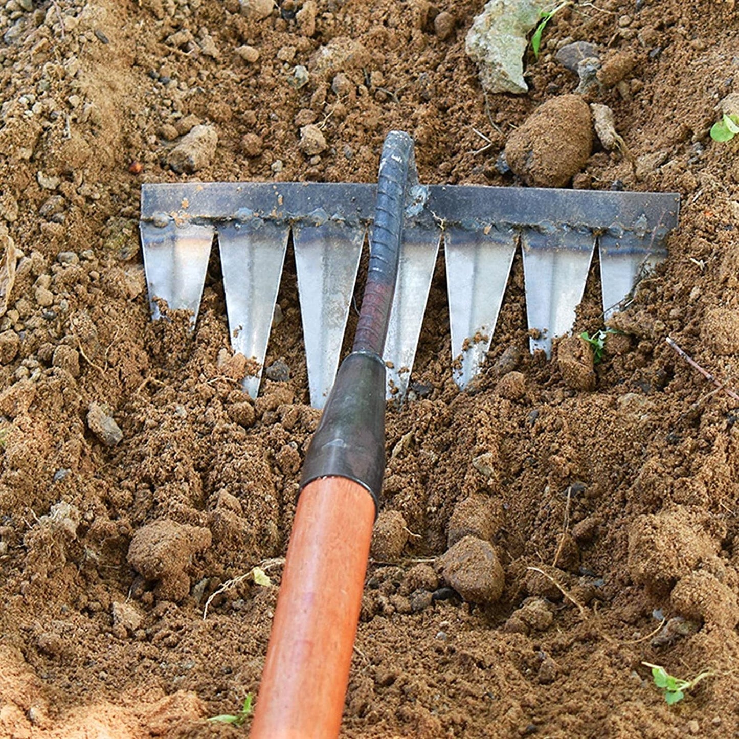 Dethatcher Rake | 4/5/6/7 Rake, Gardening Hand Tools,Weeding Dethatcher Rake with Carbon Steel s, Garden Cultivator Rake & Lawn Dethatching Rake, 4/5/6/7 s
