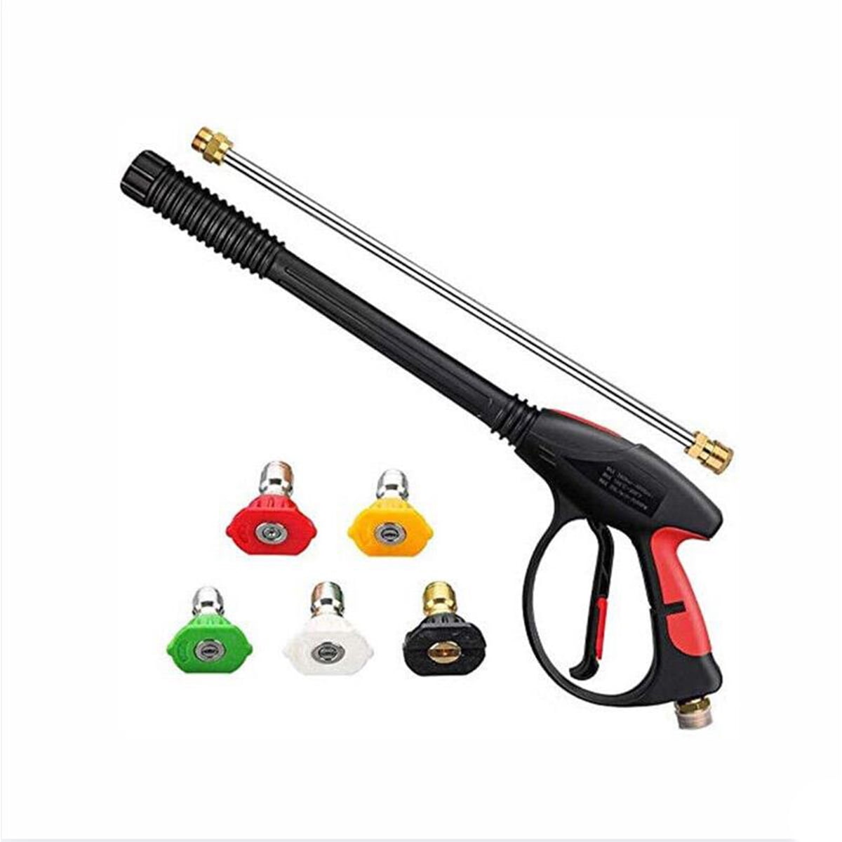 4000PSI Pressure Washer Gun,High Power Washer Handle with M22-14mm,Washer Gun+Extension Tube+5 Nozzle Kit