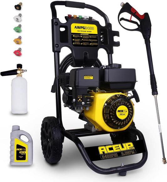 Aceup Energy 3400 PSI at 2.6 GPM Gas Pressure Washer, 212CC, EPA Compliant