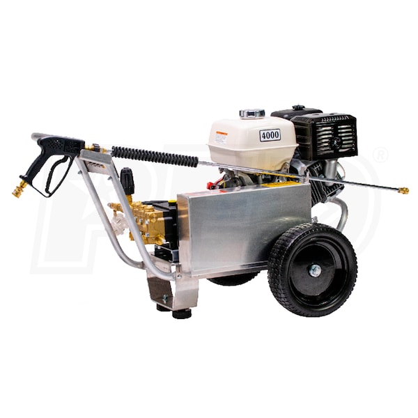 Pressure-Pro 4000PSI Deluxe Start Your Own Pressure Washing Business Kit w/ Belt-Drive, Aluminum Frame, General Pump & Honda GX390 Engine (47-State Compliant)