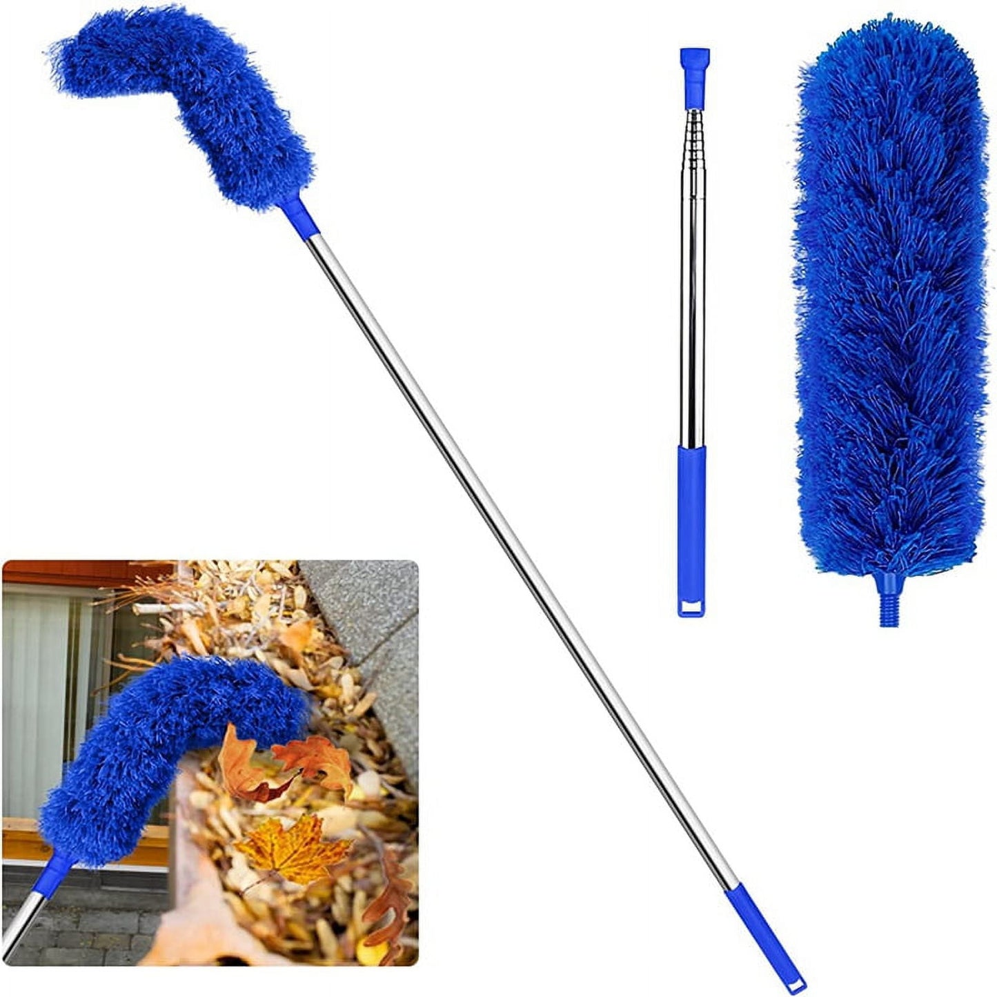 Gutter Cleaning Brush Roofing Tool, Blue
