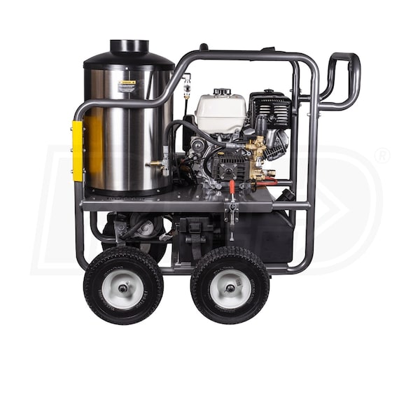 BE Power Equipment Professional 4000 PSI (Gas - Hot Water) Pressure Washer w/ General Pump & Electric Start Honda GX390 Engine