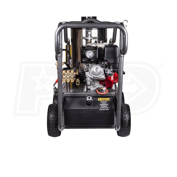 BE Power Equipment Professional 4000 PSI (Gas - Hot Water) Pressure Washer w/ General Pump & Electric Start Honda GX390 Engine