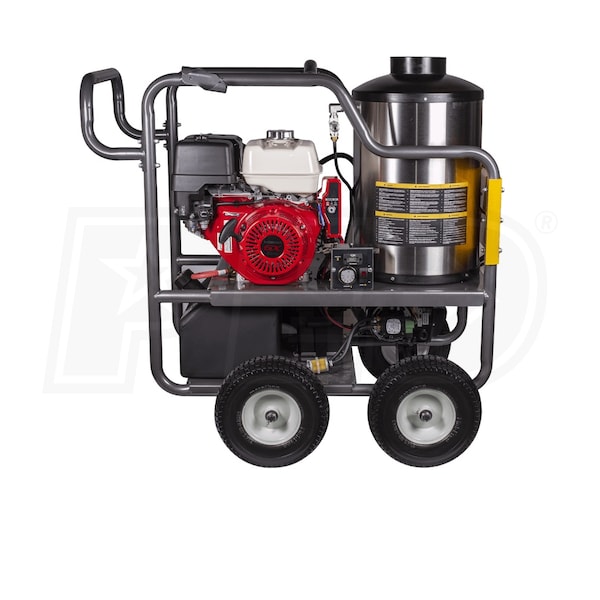 BE Power Equipment Professional 4000 PSI (Gas - Hot Water) Pressure Washer w/ General Pump & Electric Start Honda GX390 Engine