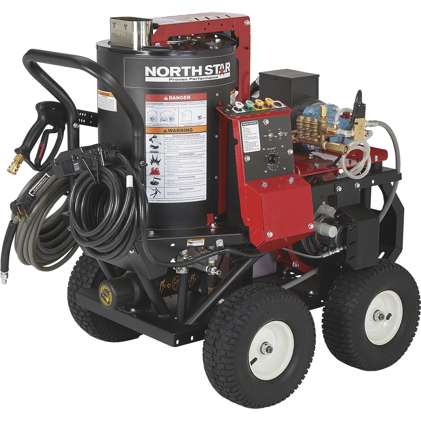 NorthStar Electric Wet Steam and Hot Water Pressure Washer, 2750 PSI, 2.5 GPM, 230 Volts
