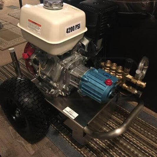 BE Power Equipment Professional 4200 PSI (Gas - Cold Water) Start Your Own Pressure Washing Business Kit w/ SS Frame, CAT Pump & Honda GX390 Engine