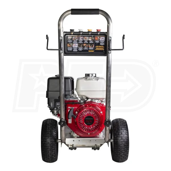 BE Power Equipment Professional 4200 PSI (Gas - Cold Water) Pressure Washer w/ SS Frame, CAT Pump & Honda GX390 Engine
