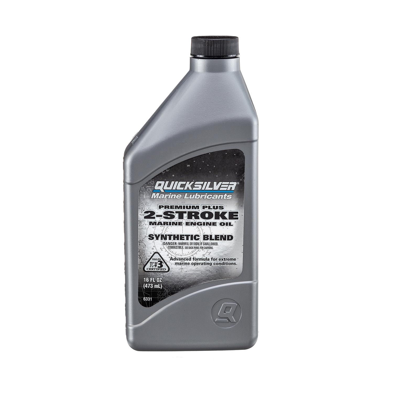 Quicksilver 8M0116447 Advanced Premium Plus TC-W3 2-Cycle Outboard Oil - Synthetic Blend -16 Ounce bottle