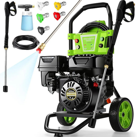 4200PSI Pressure Washer 4.0GPM Gas Power Washer 209CC Gas Powered, with 25ft Hose&4 Nozzles, High Pressure Washer
