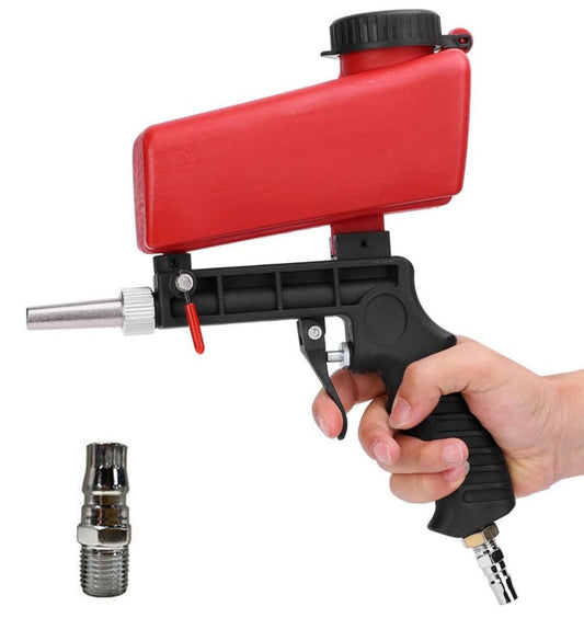 Sandblaster Sand Blaster Gun Kit, Portable 90psi Gravity Sand Blasting Spray Tool, Pneumatic Sandblaster for Air Compressor, Remove Paint, Stains, Rust & Clean Surfaces