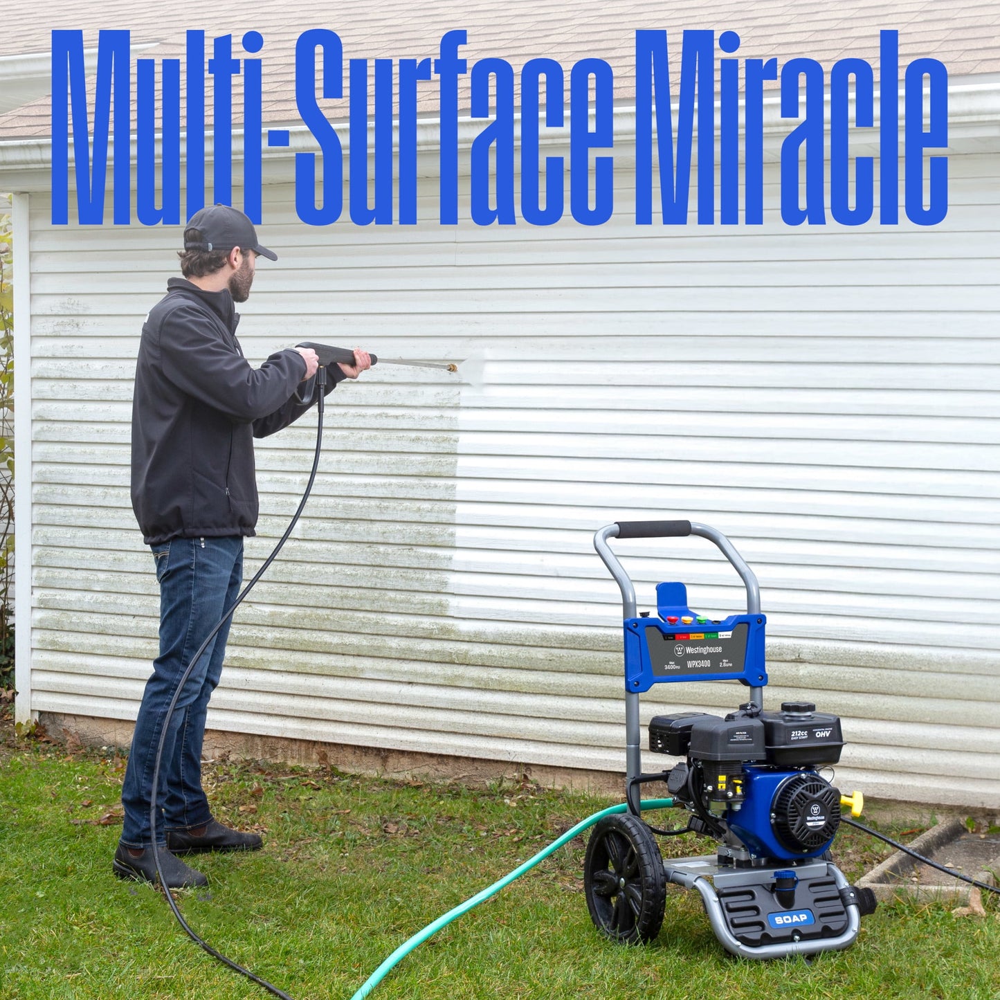 Westinghouse 3400-PSI, 2.6-GPM Gas Pressure Washer with 5 Nozzles & Soap Tank