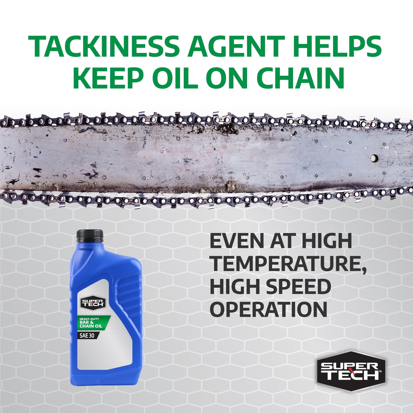 Super Tech SAE 30 Bar and Chain Oil, 1 Quart Bottle