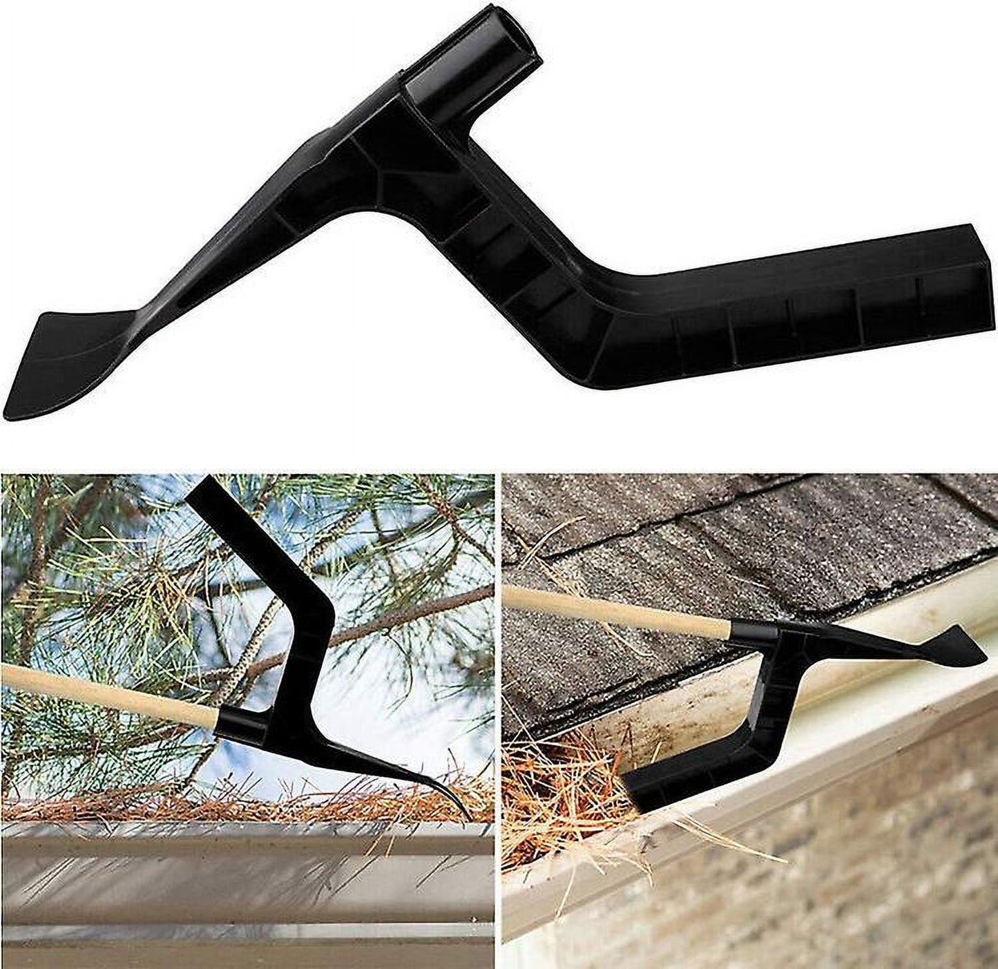 Gutter Cleaning Tool Roof Gutter Cleaner With 70.8in Telescopic Extendable Pole, Detachable Cleaning Scraper Tool Roofing Guard Cleaner Tool For Clean