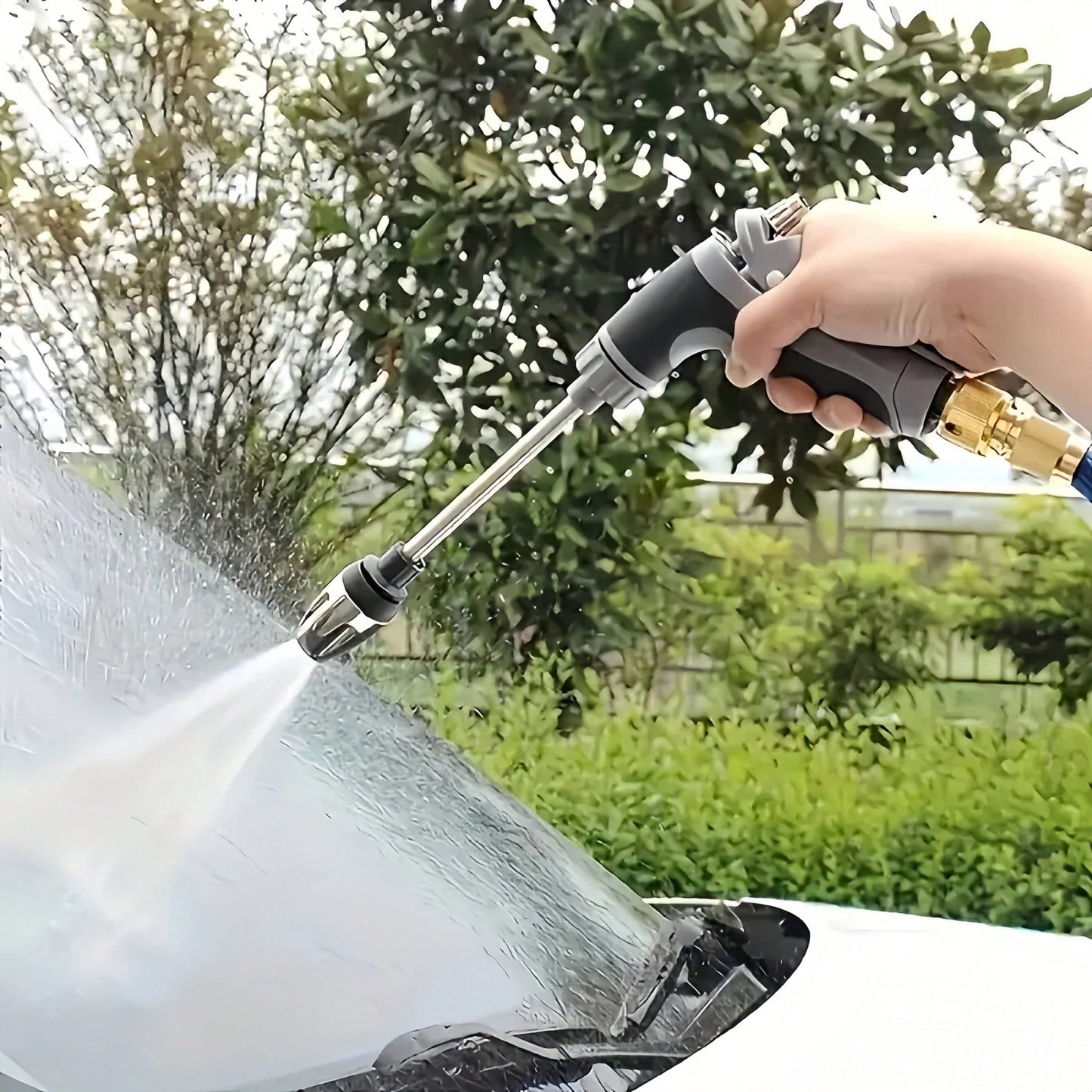 Portable High-Pressure Garden Watering Gun – 1900 PSI Power Washer Wand Sprayer for Car Wash, Yard, Lawn & Outdoor Cleaning