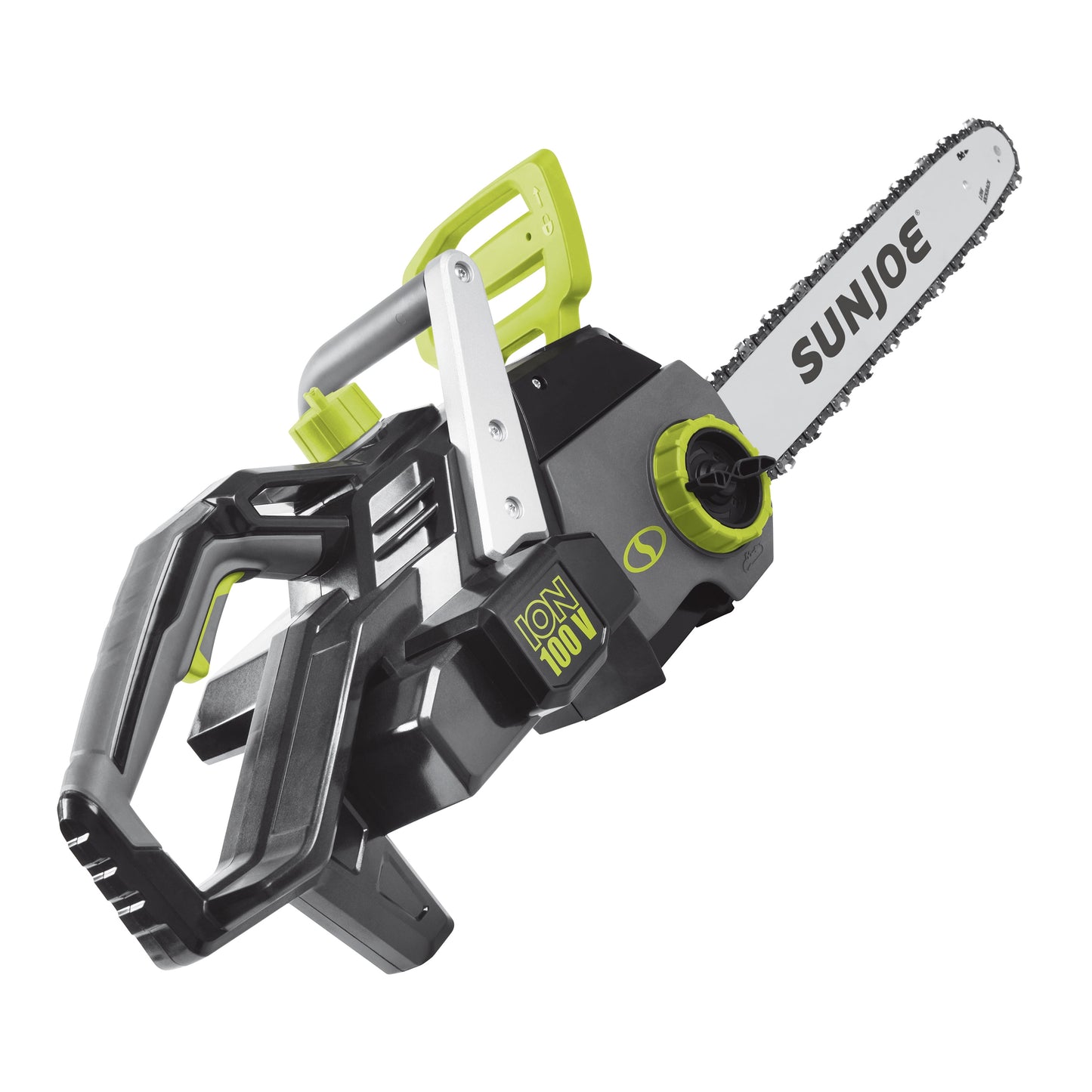 Sun Joe iON100V-18CS-CT 100-Volt iONPRO Cordless Brushless Handheld Chain Saw, 18-Inch, Tool Only