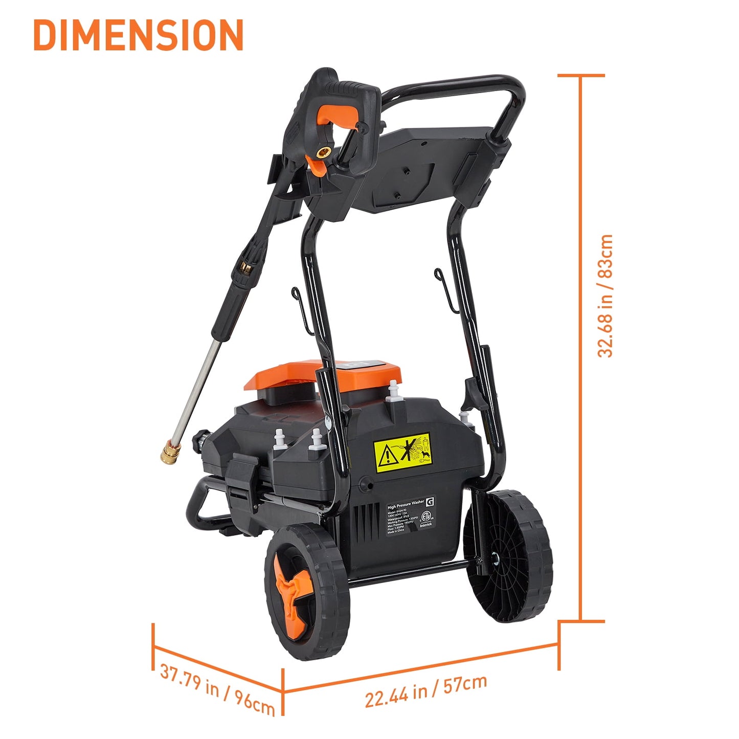 Zzistar Gas Pressure Washer 1950 PSI and 1.5 GPM, 4 Nozzle Tips 25ft Hose Power Washer with 400ML Onboard Soap Tank for Cars Fences Driveways