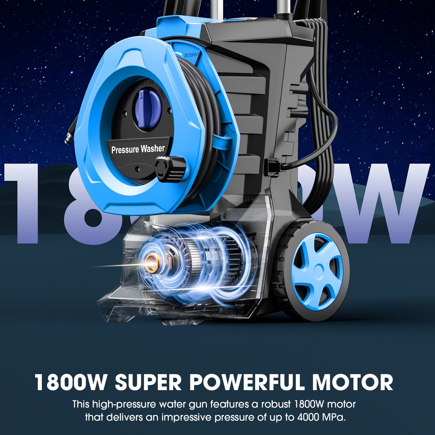 SUGIFT Electric Pressure Washer, 3500 PSI Max 110V, 2.6 GPM Max