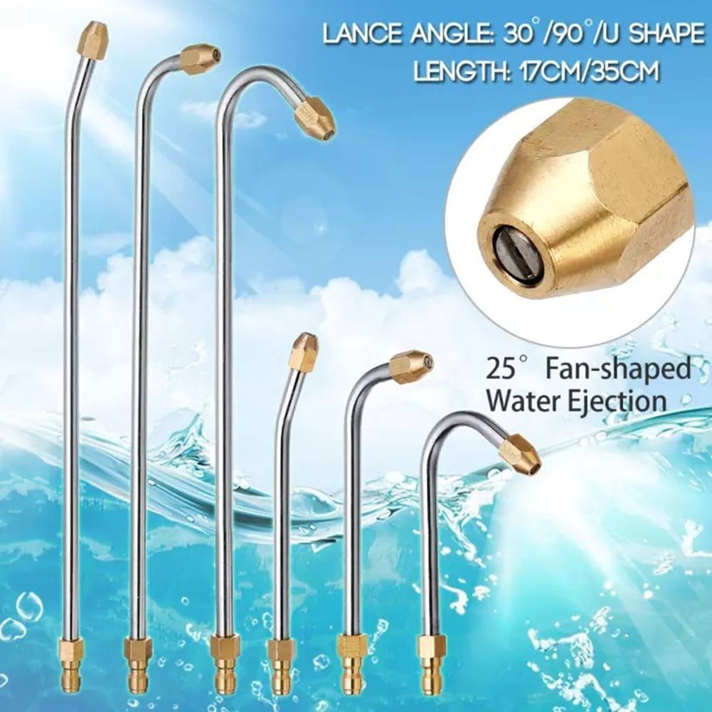 Fancy Pressure Washer Gutter Cleaner Attachment, Power Washer Extension Wand, U Shape Curved Rod, 1/4 inch Quick Connect 35cm