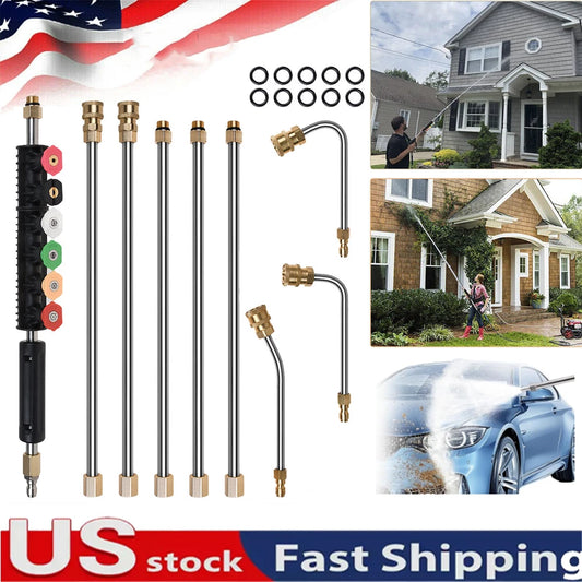 Pressure Washer Extension Wand Set Power Washer Lance Gun Attachment 4000PSI US