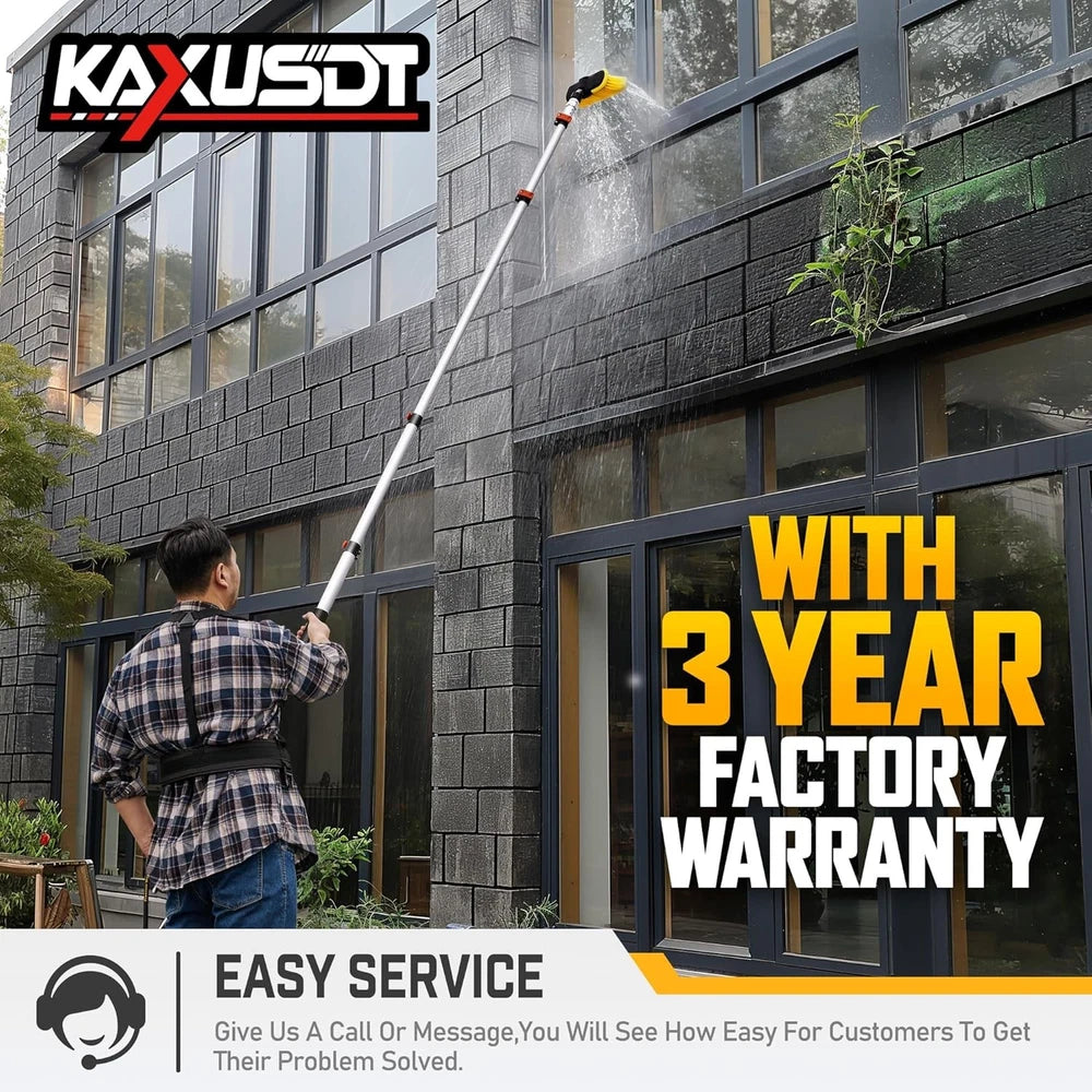 5~24FT Telescoping Pressure Washer Wand 4000PSI with 3 Extension Wand Portable