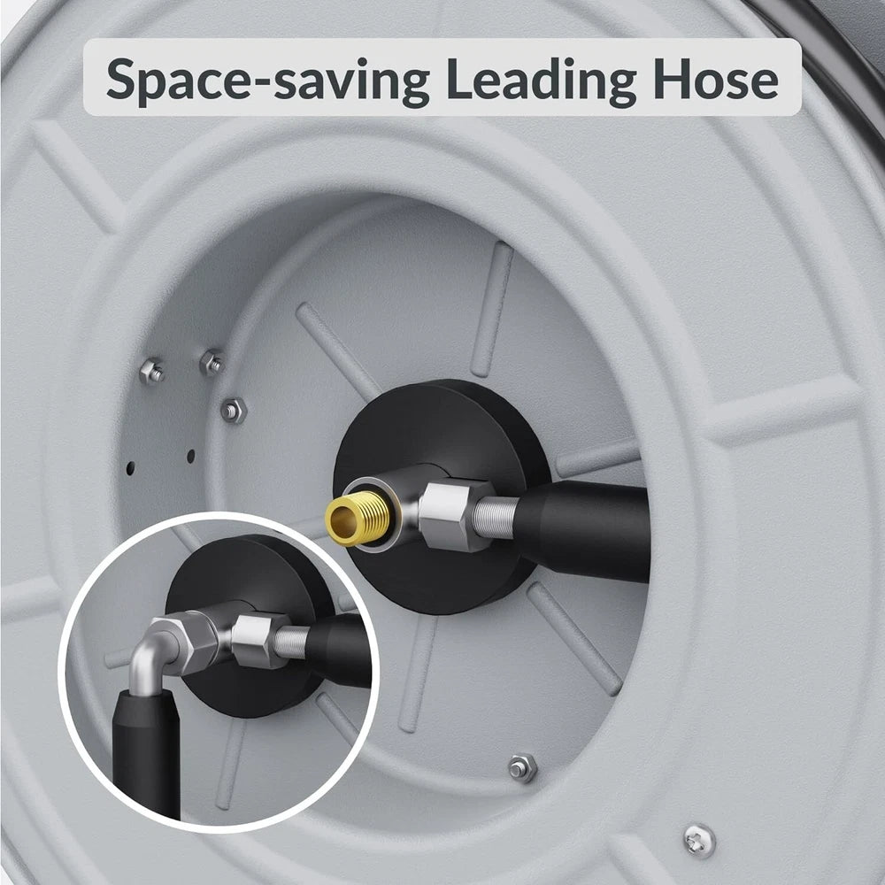 Giraffe Tools Retractable Power Pressure Washer Hose Reel 1/4" x 65 ft, 3200PSI