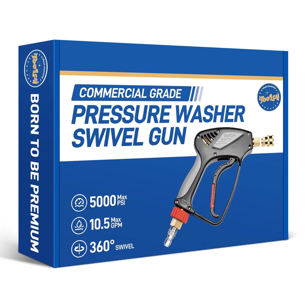 Pressure Washer Short Gun, Commercial 5000 PSI / 10.5 GPM with Nozzle Tips, 3...