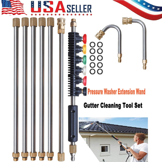 High Pressure Washer Extension Wand Replace Lance Gutter Cleaner Nozzle 4000PSI