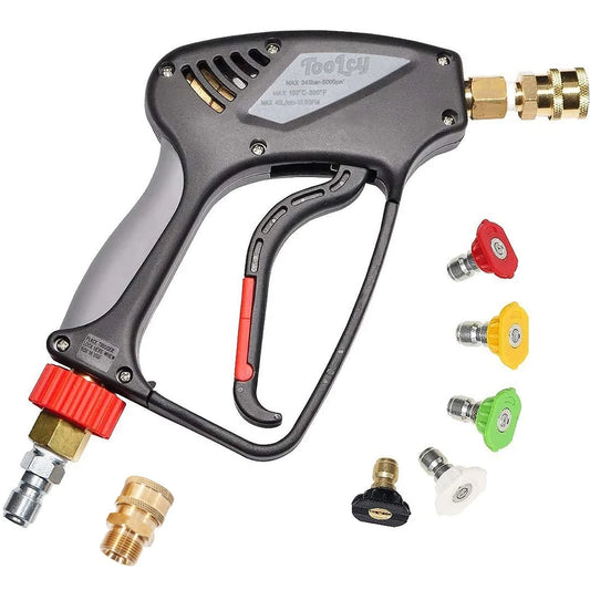 Pressure Washer Short Gun, Commercial 5000 PSI / 10.5 GPM with Nozzle Tips, 3...