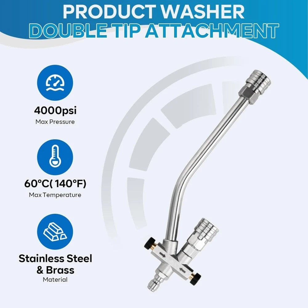 Foam Cannon Dual Connector Accessory Dual-Purpose Switch Spray Gun w/ Nozzles