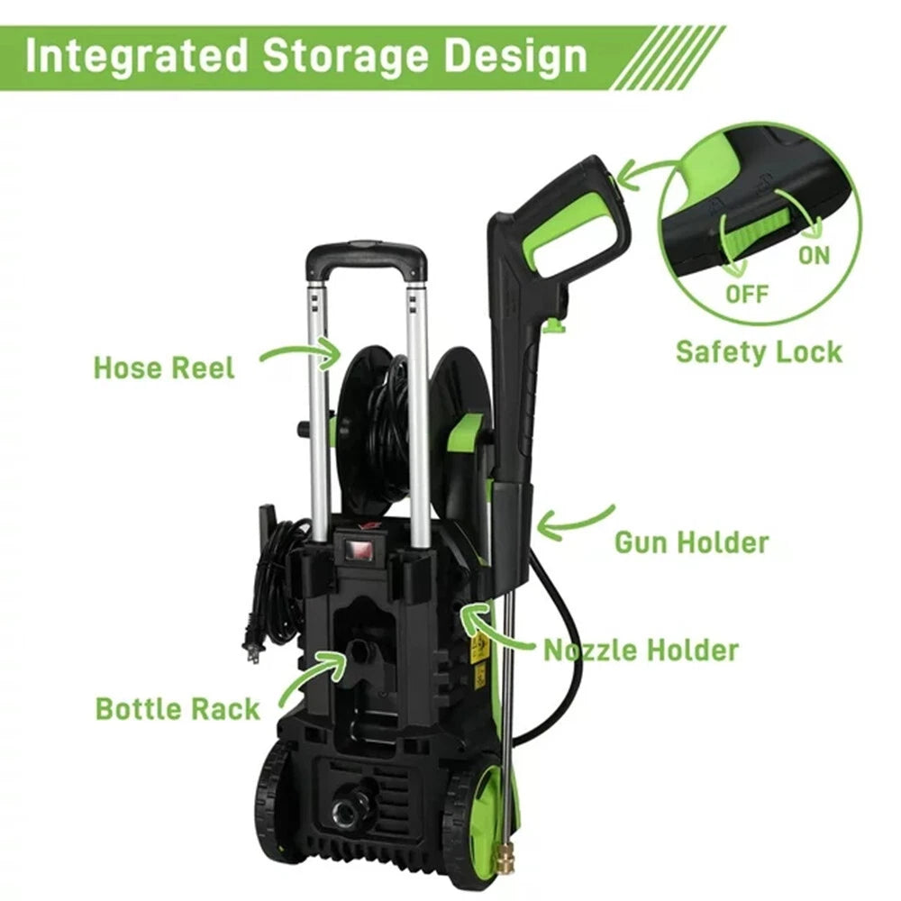 Electric Pressure Washer 3800 PSI High Pressure Washer 2.6 GPM with 4 Nozzles