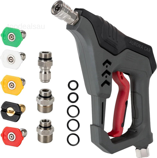 Pressure Washer Short Gun, Commercial 5000 PSI 12 GPM 5 Spray Nozzle grizzly