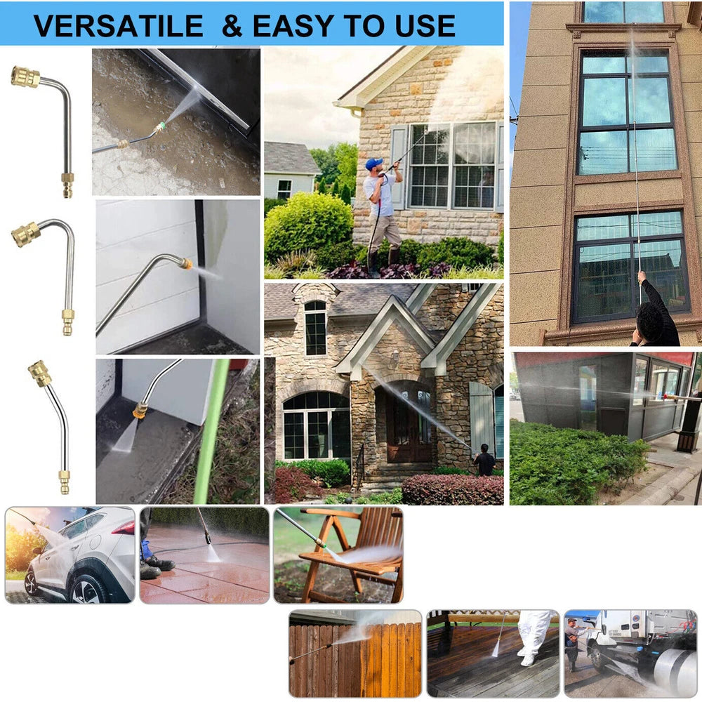 High Pressure Washer Extension Wand Replace Lance Gutter Cleaner Nozzle 4000PSI