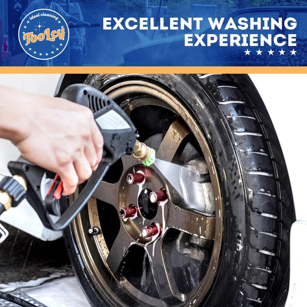 Pressure Washer Short Gun, Commercial 5000 PSI / 10.5 GPM with Nozzle Tips, 3...