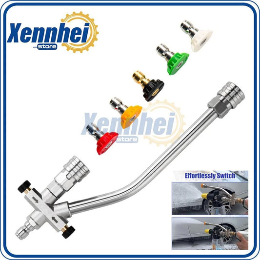 Foam Cannon Dual Connector Accessory Dual-Purpose Switch Spray Gun w/ Nozzles US